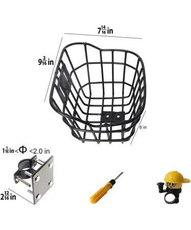 Kids Bike Basket with Fixed Holder | Small Scooter Tricycle Accessories Kit | Rust-Resistant Electric Bicycle Front Baskets for Women, Men, and Kids - Buy Online on GoSupps.com