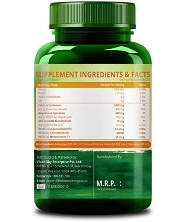 TJ Organics Calcium Magnesium Zinc Vitamin D3 & B12 120 Vegetarian Tablets - Buy Online on GoSupps.com