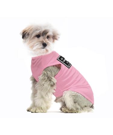 Dog clothing for small dogs dog sunscreen t-shirt cotton shirts soft and breathable dog costume clothing fit for small extra small medium dog cat (s pink) s pink