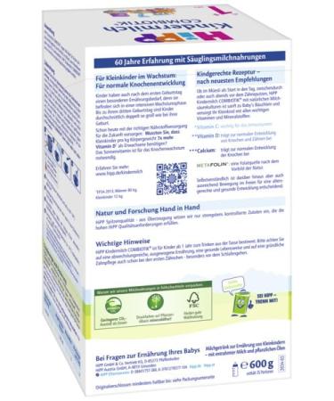 HiPP Combiotik Children's Milk 600g - Nutritional Formula for 1+ Year Olds - International Shipping - Buy Online on GoSupps.com