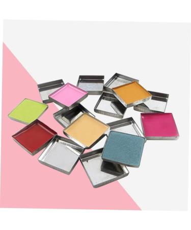 FOMIYES 56pcs Empty Pans for Eyeshadow Empty Eyeshadow Tin Pan Metal Pans for Eyeshadow Makeup Tin Pot Round medium Silver - Buy Online on GoSupps.com