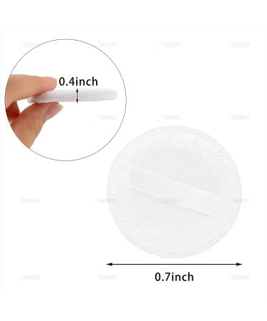 AUEAR 10 Pack Washable Satin Velour Makeup Powder Puffs - 2.36 Inch White Powder Pads - Buy Online on GoSupps.com