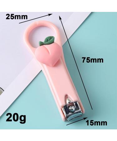 4 Pieces Nail Clippers Set Frog Peach Nail Clippers Cute Nail Cutter for Women Girls and Children Nail Clipping - Buy Online on GoSupps.com