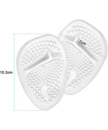 Uraqt FuSpolster Forefoot Gel Pads - 4 Pairs Silicone Shoe Inserts for High Heel Protection - Transparent Insole & Bale Pads - Buy Online on GoSupps.com