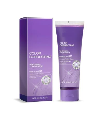 Purple Brightening Toothpaste Removes Surface Stains Whitens Teeth Protects Gums Freshens Breath Leaves a Lasting Fragrance and is Easy to Use(5pcs)