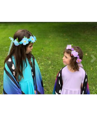 Adjustable Floral Headbands - 6Pcs Elastic Ribbon Flowers Crown Garland for Women, Girls, Teens - Perfect for Party, Wedding, Beach, Festival - Multicoloured - Buy Online on GoSupps.com