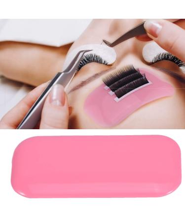 Eyeline glue silicone pads thicken make-up eyelash extension tools eyelash extension holder pallet reusable adhesive palette use individual salon (pink)