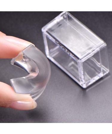 Clear Jelly Silicone Nail Stamp Kit - Rectangle Handle Manicure Tool for DIY Nail Art & Polish - International Shipping Available - Buy Online on GoSupps.com