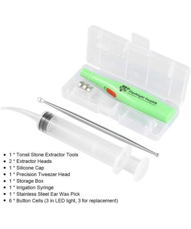 Petyoung Tonsil Stone Remover Tool LED Earwax Removal Stainless Steel Remover - Buy Online on GoSupps.com
