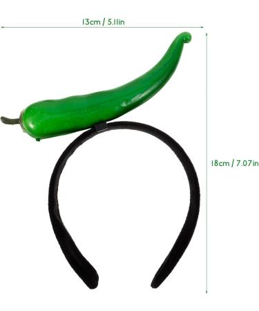 LIFKOME Novelty Hair Band Chili Design Hair Hoop Chili Pepper Hair Hoop Vegetable hairband for Adults Party Favors Green - Buy Online on GoSupps.com