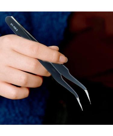 dijiusidy Stainless Steel Tweezers Curved Nail Art Tweezer Nippers Elbow Picking Supplies Precision Manicure Tools Accessories - Buy Online on GoSupps.com