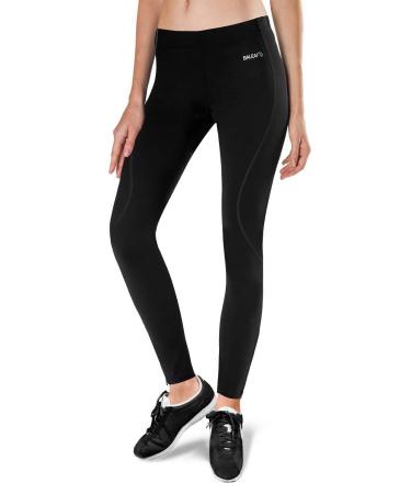 BALEAF thermal leggings for women leggings lined winter sports leggings long running pants cycling pants with zipper M black-2