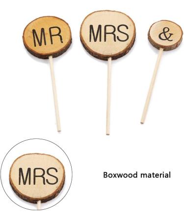 3 Pcs Insert Card Cakes Individuality Cake Toppers Wooden Cupcake Toppers for Men Women Party - Buy Online on GoSupps.com