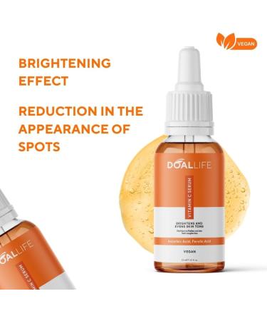  DOALLIFE Vitamin C facial serum (20%) - brightening skin tone balancing anti-blemish reduces redness - Buy Online on GoSupps.com