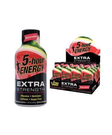 5-Hour Energy Extra Strength Sugar Free Watermelon Energy Shot 1.93 oz (Pack of 12)