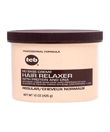 TCB Professional No Base Creme Hair Relaxer Regular Strength 25% extra free 18.75oz