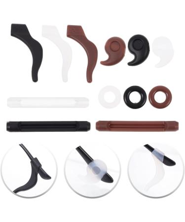 LALAFINA Eyeglass Accessories Set - 2 Pcs Oval Glasses & Earphone Covers - Silica Gel Black - Perfect for Glassware & Earbuds - Buy Online on GoSupps.com
