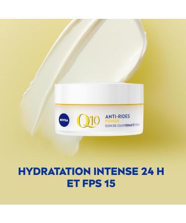 NIVEA Q10 Power Anti-Wrinkle + Firming Day Cream SPF15 (1x50ml) anti-aging cream enriched with Q10 & with 10X more creatine moisturizing cream women's face care - Buy Online on GoSupps.com