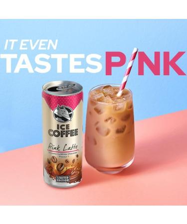 HELL Ice Coffee Pink Latte | dition limit e | Saveur fraise et chocolat blanc | Lot de 24 canettes de 250 ml | 40 mg/100 ml de caf ine | Contient des extraits de caf arabica | Pr t boire Chocolat blanc et fraise 250 ml (Lot de 24) - Buy Online on GoSupps.com