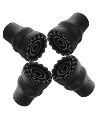 BUIFULSIC 4 pieces of crutch pad tips for hiking sticks tips for walking sticks rubber tips for walking sticks crutch accessories tips for trekking sticks slippery older PVC hiking stick