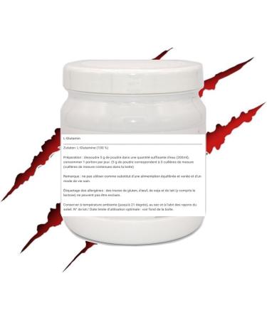  B.P.V L-GLUTAMINE Powder 500g of pure and ultra-fine powder ideal for strength and endurance athletes - Buy Online on GoSupps.com