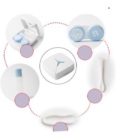 Homsfou Contact Lens Organizer - Invisible Storage Box with Mirror for Easy Lens Access | International Shipping Available - Buy Online on GoSupps.com