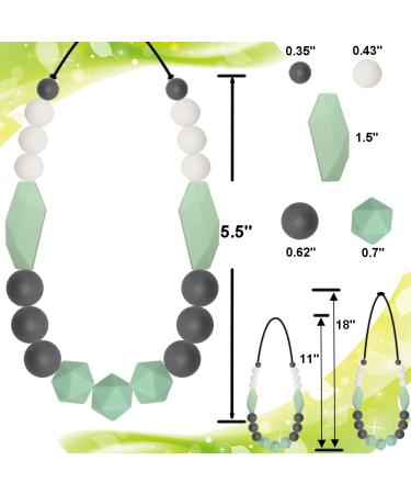 2 Pack Baby Teething Necklace for Mom & Kids - Silicone Sensory Chew for Teething, ADHD, Autism - BPA Free & Dishwasher Safe - Buy Online on GoSupps.com