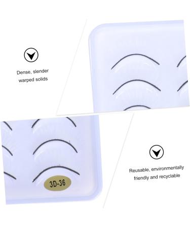 FOMIYES 10Pairs Fake eyelashes Natural Fake Lash dramatic eyelashes carnival makeup supplies masquerade makeup accessories Fake Lashes artificial fiber white fluffy Stickers Miss - Buy Online on GoSupps.com