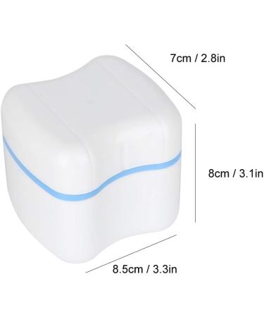 Verdant Touch False Teeth Storage Case | Sky Blue Denture Box with Filter Screen for Dental Appliances - Buy Online on GoSupps.com