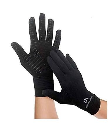 COPPER HEAL Arthritis Compression Full Gloves Rheumatoid Carpal Tunnel glove pains hands support finger joint wrist brace gloves women arthritis pain relief RSI hand pain Small