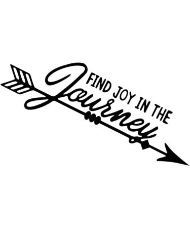 Joyful Journey Arrow Quote Decal Sticker - Wall Vinyl Art Decor - Buy Online on GoSupps.com