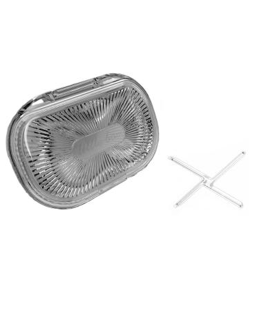 dijiusidy Portable Dental Case Braces Storage Box Seal with Partition Dust-proof Cotton Swab Holder for Travel Home Business Transparent L L Transparent