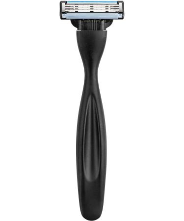 Twilding Men's Razor - Premium Stainless Steel for Perfect Wet Shave with Mach3 Blade - Black - 1 Pack - Buy Online on GoSupps.com