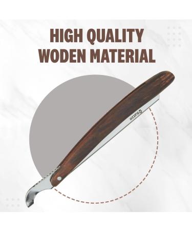 Buy Turkish Slide Wood Handle Barber Razor - Professional Straight Edge Shaving Knife for Men | Best Quality Navajas Para Afeitar - Buy Online on GoSupps.com