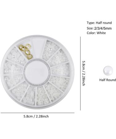 Pearl Nail Charm Seashell Heart Four Leaf Clover Nail Jewelry Elegant Gems for Women Craft DIY Manicure Acrylic Nails Decoration Accessories - Buy Online on GoSupps.com