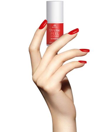 Alessandro Striplac Peel or Soak Ruby Red LED Nail Polish & Top Coat - Perfect Shiny Finish - 16ml - Buy Online on GoSupps.com