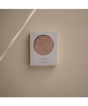Mushie Extra Soft Muslin Fitted Changing Pad Cover | 100% Cotton | Breathable | Elastic Edges | 72x48x13cm | Blush - Buy Online on GoSupps.com