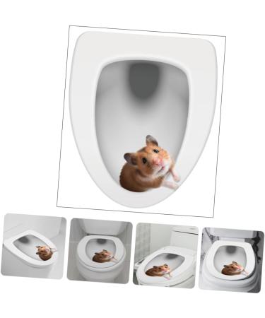 LIFKICH Adhesive Toilet Sticker 3D Toilet Sticker Bathroom Wall Stickers PVC 3D Toilet Seat Mouse Toilet Sticker Toilet Decal - Buy Online on GoSupps.com