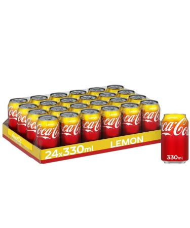 Coca Cola Coke Lemon Cans 330ml (24 Cans x 330ml) Lemon 24 Cans x 330ml
