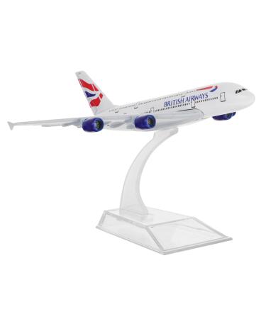 Abaodam 1pc Airplane Model Ornament Decor for Office Metal Airplane Decor Airplane Shape Decor Airliner 3D As Shown 16x14cm