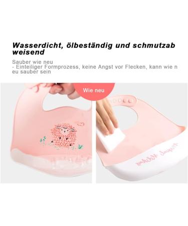 Shop Rospretty Silicone Baby Feeding Bibs - Pack of 3 Adjustable Waterproof & Safe for Boys & Girls - Buy Online on GoSupps.com