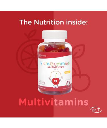 Dr. T Kids Multivitamin Gummies Daily Vitamins for Kids Ages 2+ with A C D E B & Folic Acid Supports Bone Strength Immunity & Overall Health Berry & Orange Flavor 120 Count (2-Pack) - Buy Online on GoSupps.com