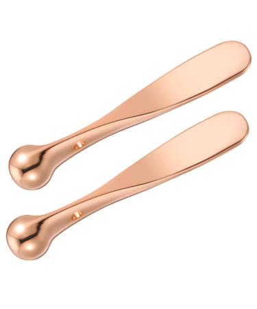 Lot de 2 Mini B tonnets de Cr me pour Les Yeux en Alliage de Zinc Couleur Or Rose Portables Et Faciles Utiliser pour Les Soins Du Visage Et Des Yeux 2 Pi ces