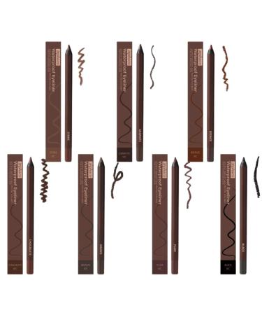 Persona Eyeliner Pencil Waterproof 24 Hour Waterproof Eyeliner Duo Sharpenable Eye Pencil Nonsmudge Nonfade Smooth and Easy to Color 2in1 Eyeliner and Eyebrow Pencils7pcs