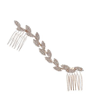 Angoily Bridal Hair Accessories Crystal Wedding Hair Accessory Pearl Hair Barrettes Crystal Hair Clips Pearl Hair Accessories for Women Rhinestones Zinc Alloy Women's Hair Comb