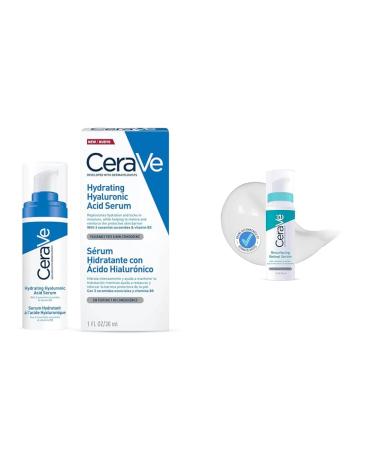 CeraVe CeraVe: Anti-Mark Retinol Serum for Acne & PIH Brands with Ceramides (30ml) + Hydrating Serum with Hyaluronic Acid & Ceramides - All Skin Types (30ml)