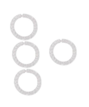 ABOOFAN 4 pieces acupressure ring acupressure bracelet acupressure bracelet massage ribbon for finger spiky sensory bracelets Chinese bracelet metal massage ring metal ring
