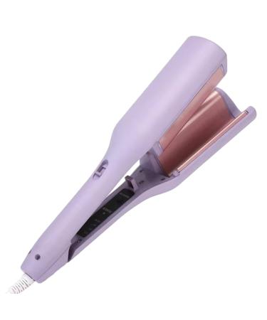 Electric Curling Wand - Portable Curling Iron Crimper | 32mm Temperature Adjustable Wave Heated Iron Volumizing Curling Wand | Portable Hairstyle Iron For Colleague Dorm Home Travel And Salon A:purple European Standard