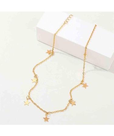 Boho Star Choker Necklace | Gold Dangle Minimalist Jewelry for Women | Perfect Gifts - Buy Online on GoSupps.com