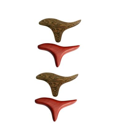 Minkissy acupressure massage device wooden massage device leg massage agent wooden tools facial spatula wooden body massage tab body massage device foot mass layer for foot care wooden rod 4 pieces